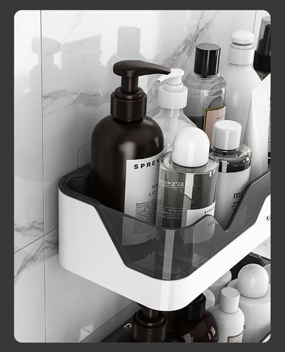 Space-Saving Waterproof Bathroom Storage Shelf Home Organizer Bath Rack Shower Wall Holder