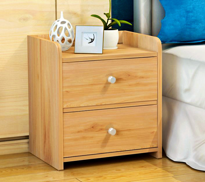 Varossa Classic Bedside Table / Chest of Drawers (Natural Oak)