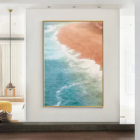 Seaview Painting Framed Canvas Wall Art - 40cm x 60cm