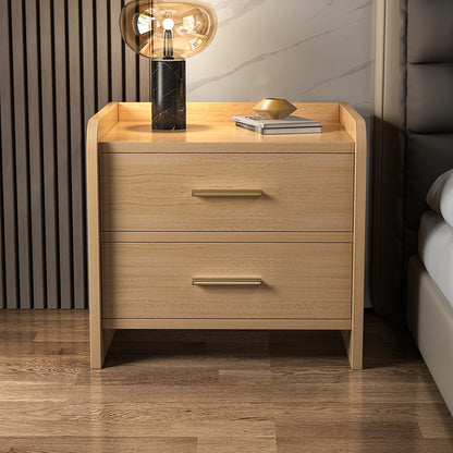 Serene 2-Drawer Bedside Table Nightstand (Oak)