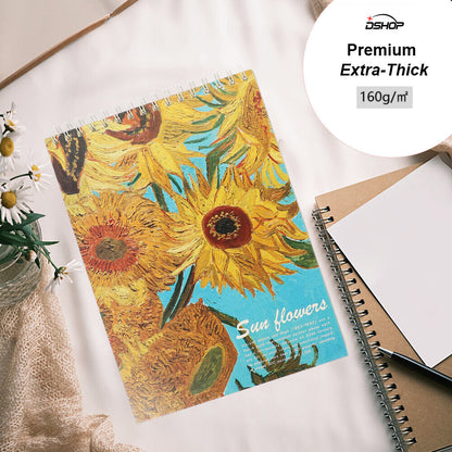 Large 8K Premium Sketch Book Art Drawing Painting Sketching Notebook (Sunflower)