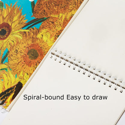 Large 8K Premium Sketch Book Art Drawing Painting Sketching Notebook (Sunflower)