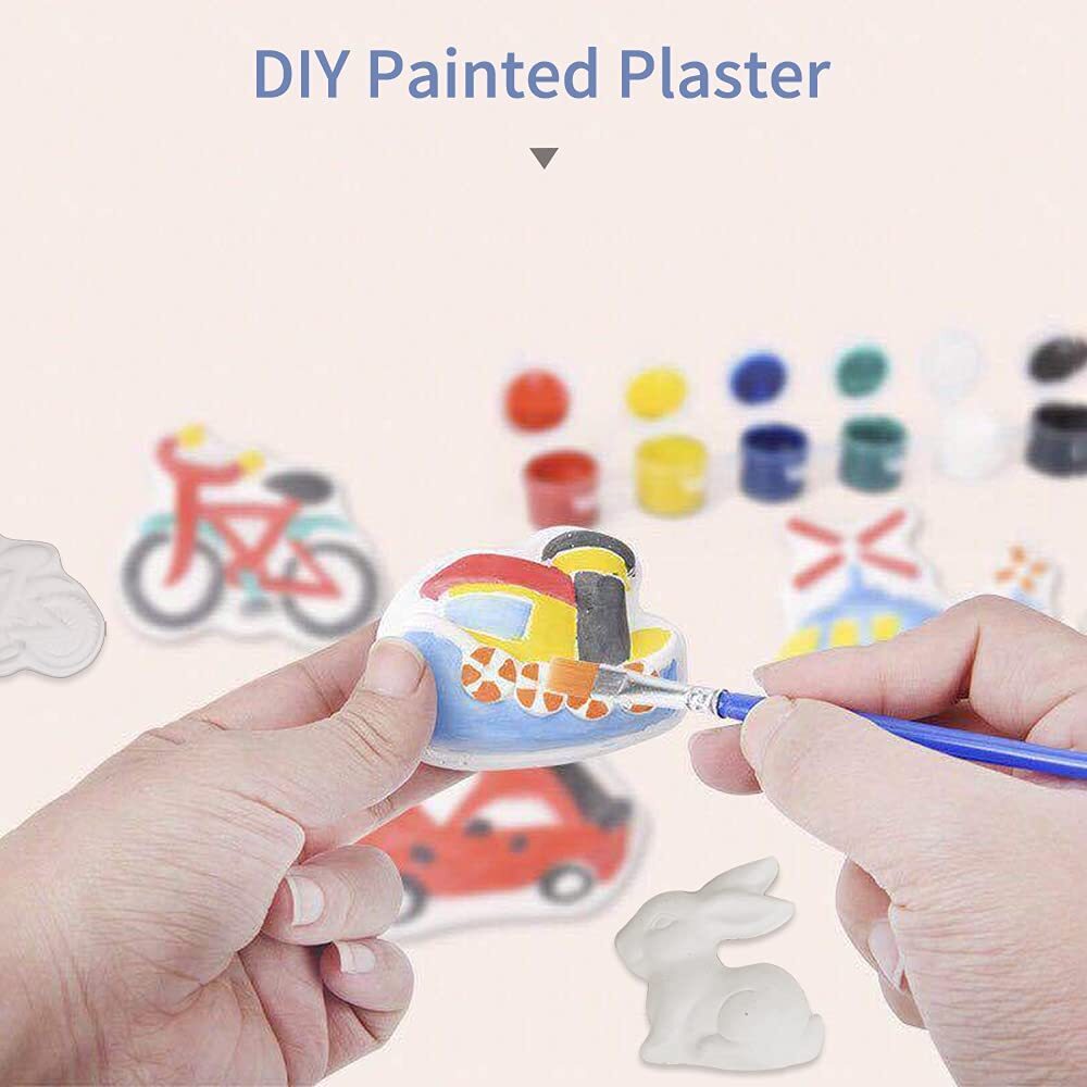 Plaster Painting Set Paint Your Own Figurines Arts and Crafts DIY Toy Kit (Animals)