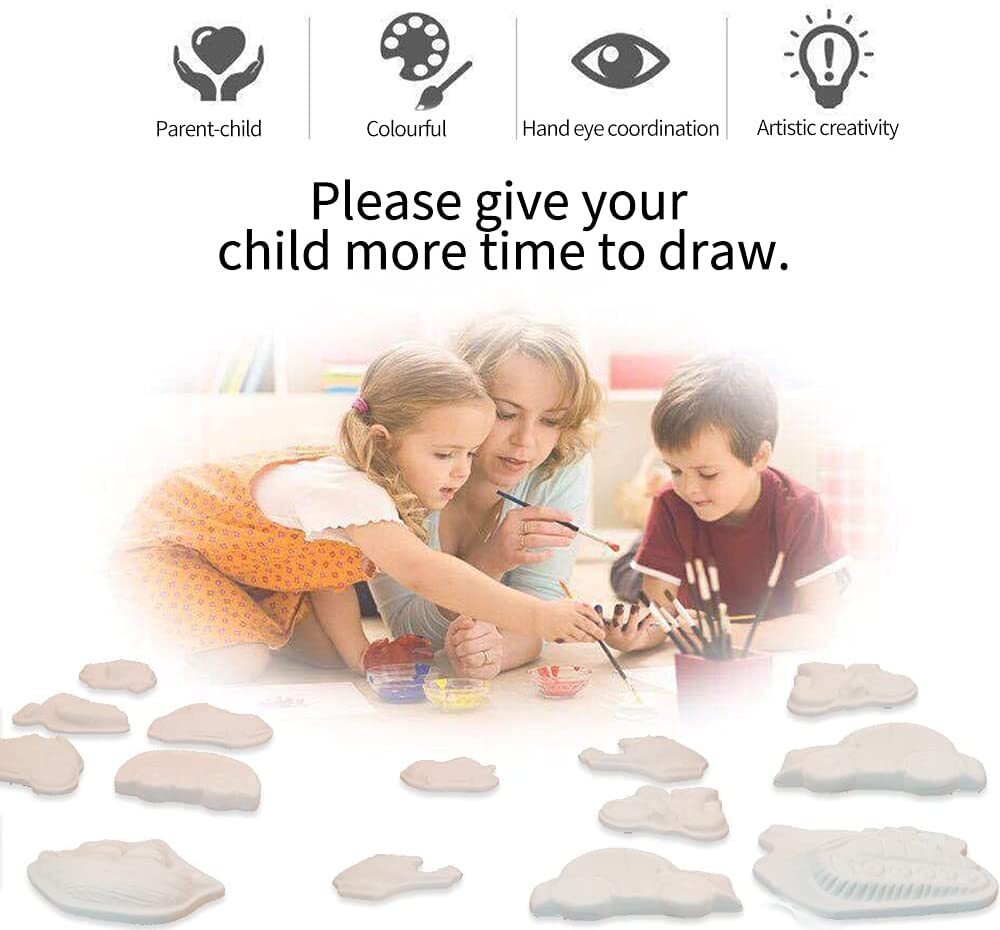 Plaster Painting Set Paint Your Own Figurines Arts and Crafts DIY Toy Kit (Animals)