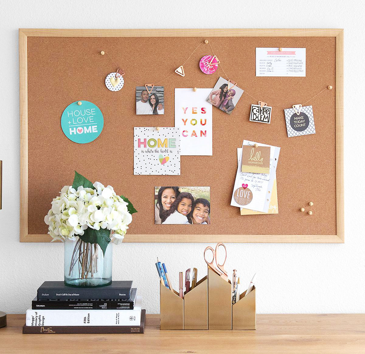 60cm Pinboard Message Bulletin Notice Memo Board Corkboard (40 x 60cm)