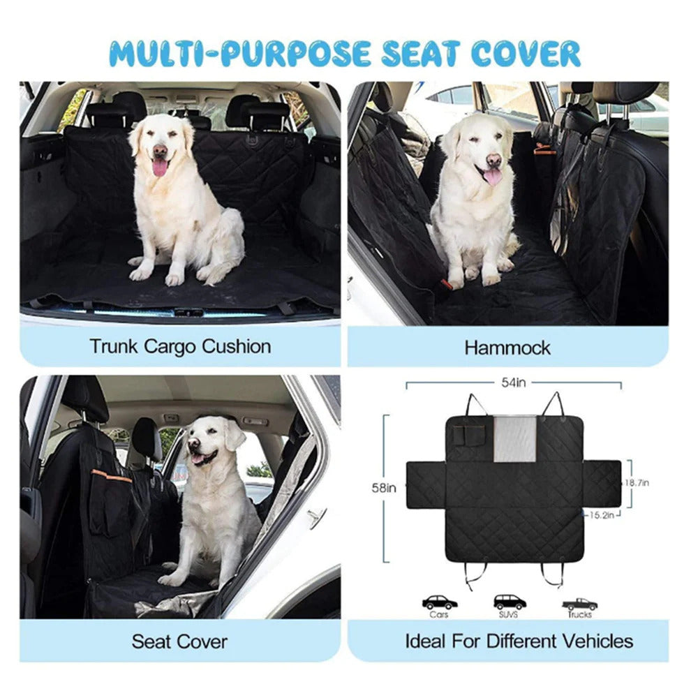 Deluxe Pet Car SUV Seat Cover Dog Waterproof Protector Dog Hammock Travel Mat