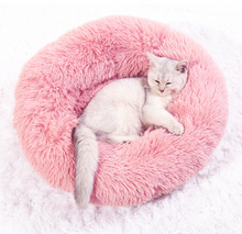 Cozy Plush Soft Fluffy Pet Bed Dog Cat Bed (Pink, 40cm)