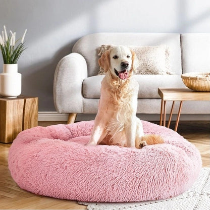 Cozy Plush Soft Fluffy Pet Bed Dog Cat Bed (Pink, 60cm)