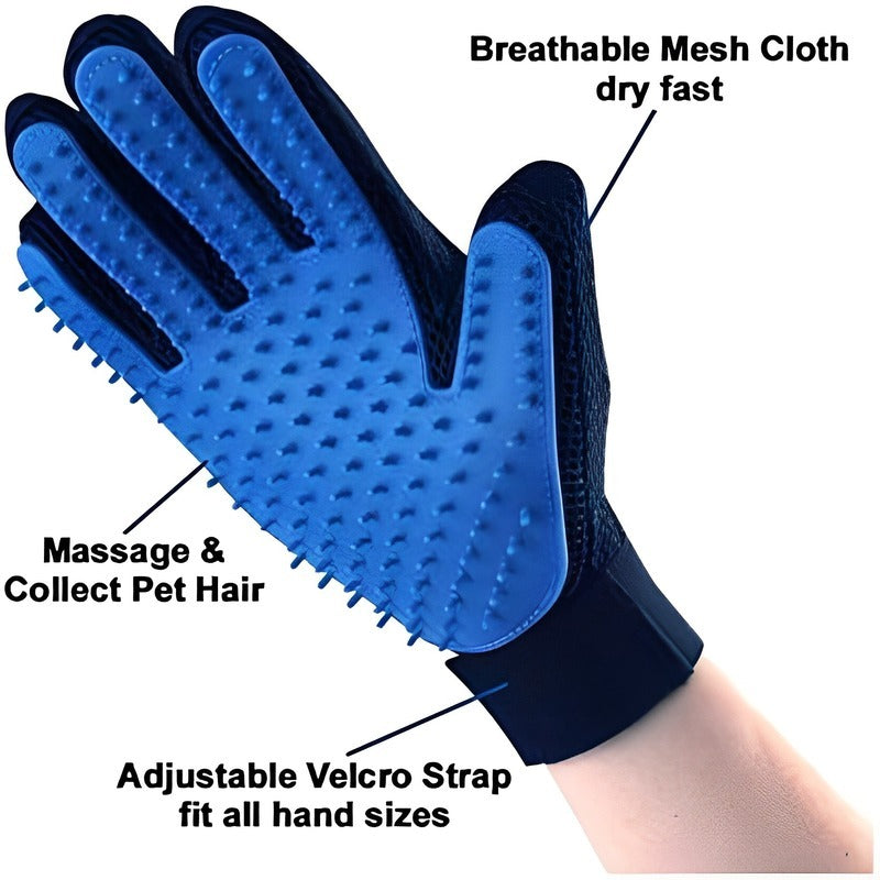 Magic Pet Grooming Glove Gentle Deshedding Cat Dog Hair Remover Brush