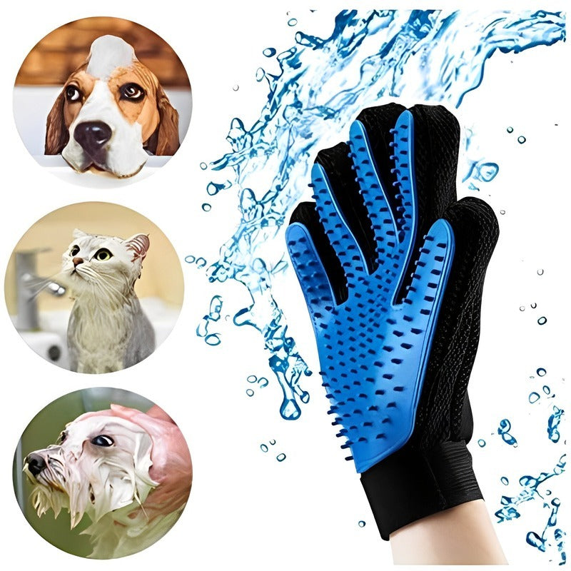 Magic Pet Grooming Glove Gentle Deshedding Cat Dog Hair Remover Brush