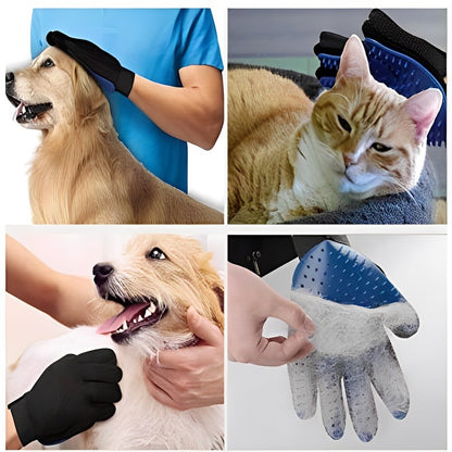 Magic Pet Grooming Glove Gentle Deshedding Cat Dog Hair Remover Brush