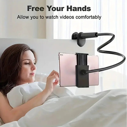 100cm Universal 360 Flexi Clip Tablet Phone Holder Bed Desk Mount iPad Kindle Mobile Lazy Stand - Black