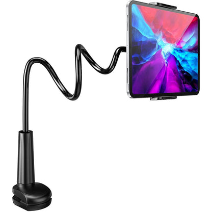 100cm Universal 360 Flexi Clip Tablet Phone Holder Bed Desk Mount iPad Kindle Mobile Lazy Stand - Black