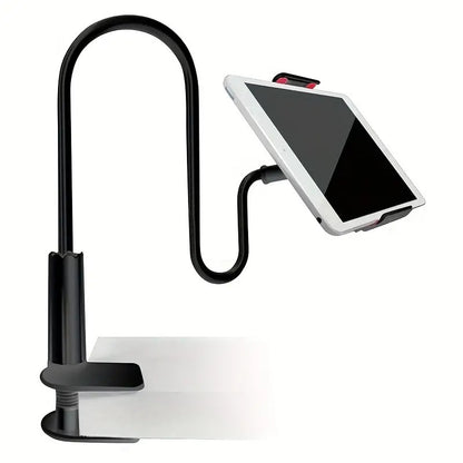 100cm Universal 360 Flexi Clip Tablet Phone Holder Bed Desk Mount iPad Kindle Mobile Lazy Stand - Black