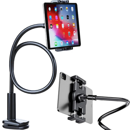 100cm Universal 360 Flexi Clip Tablet Phone Holder Bed Desk Mount iPad Kindle Mobile Lazy Stand - Black