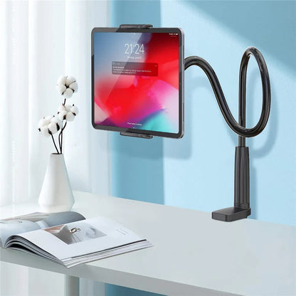 100cm Universal 360 Flexi Clip Tablet Phone Holder Bed Desk Mount iPad Kindle Mobile Lazy Stand - Black