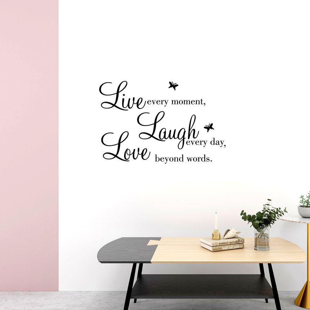 Live Laugh Love Wall Stickers Decoration Inspiration Quotes Vinyl Decal DIY Decor Mural Art