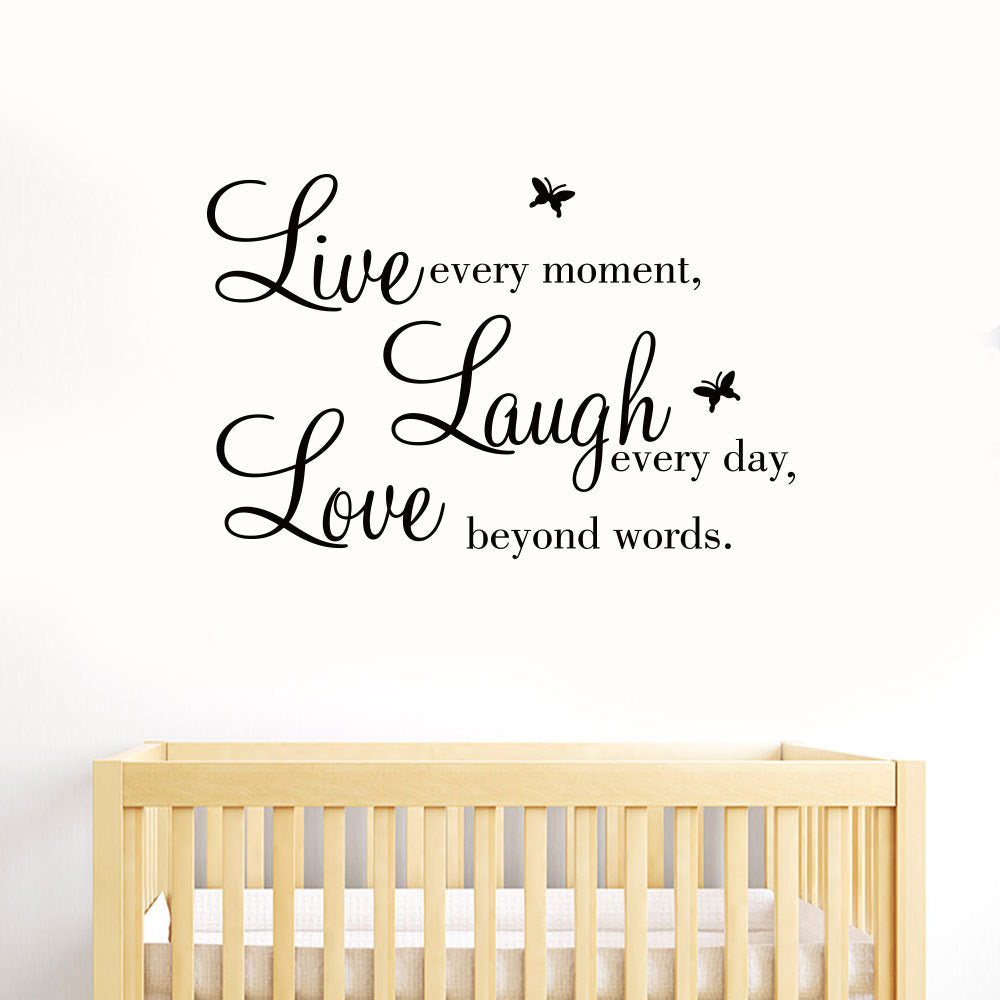 Live Laugh Love Wall Stickers Decoration Inspiration Quotes Vinyl Decal DIY Decor Mural Art