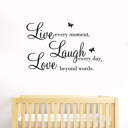 Live Laugh Love Wall Stickers Decoration Inspiration Quotes Vinyl Decal DIY Decor Mural Art