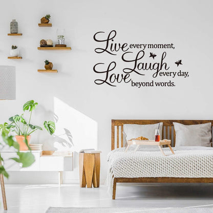 Live Laugh Love Wall Stickers Decoration Inspiration Quotes Vinyl Decal DIY Decor Mural Art