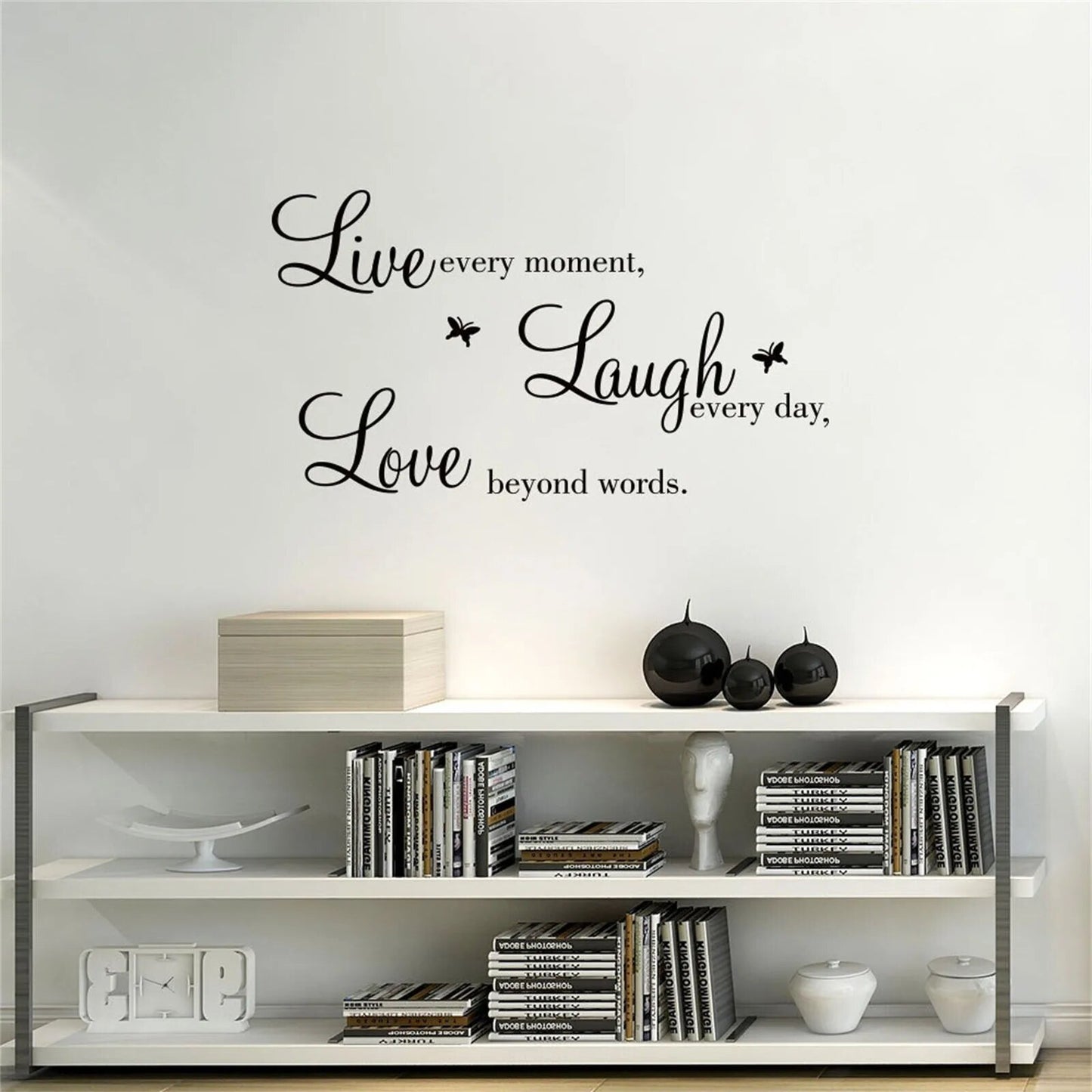 Live Laugh Love Wall Stickers Decoration Inspiration Quotes Vinyl Decal DIY Decor Mural Art