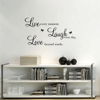 Live Laugh Love Wall Stickers Decoration Inspiration Quotes Vinyl Decal DIY Decor Mural Art