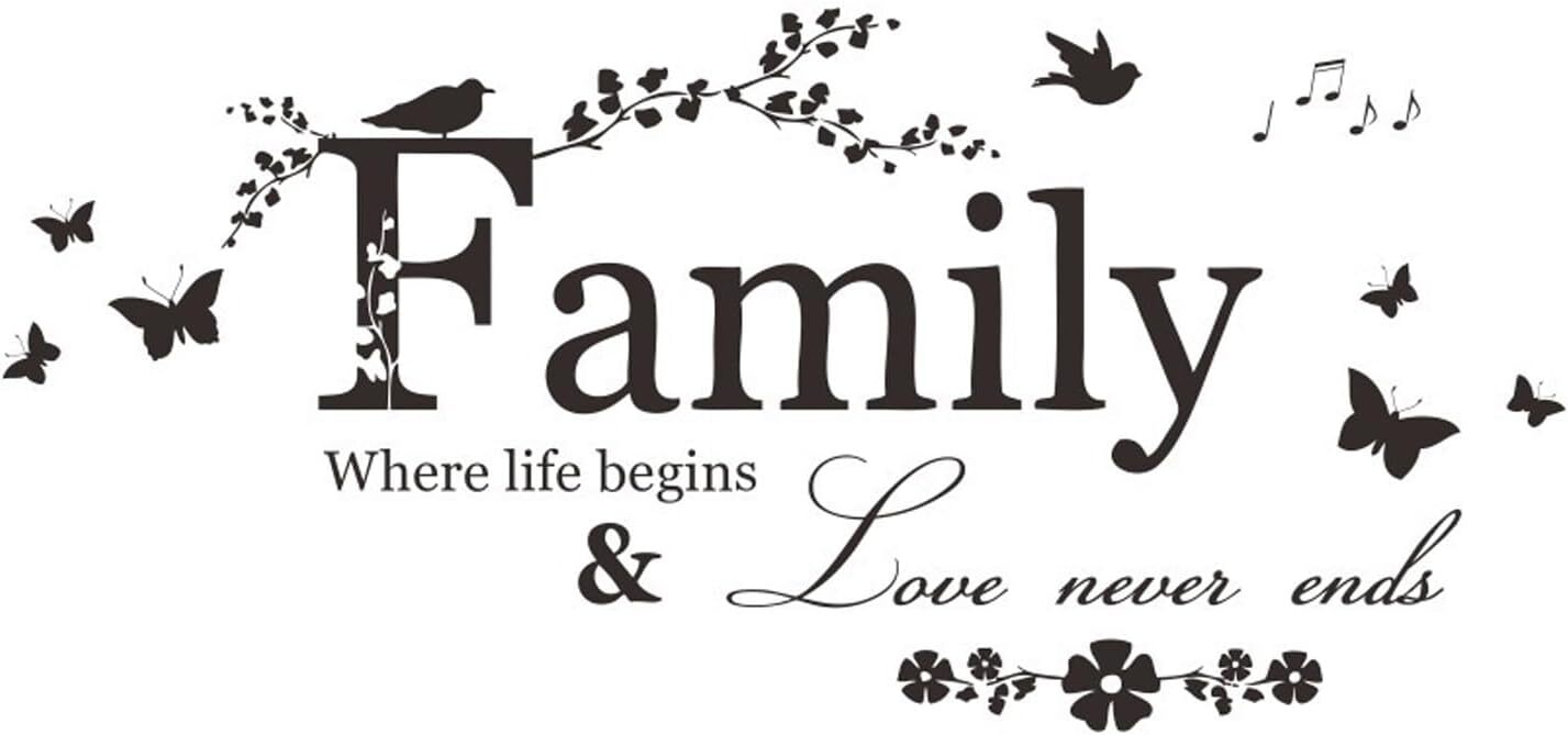 Family Wall Stickers Decoration Inspiration Quotes Vinyl Decal DIY Decor Mural Art