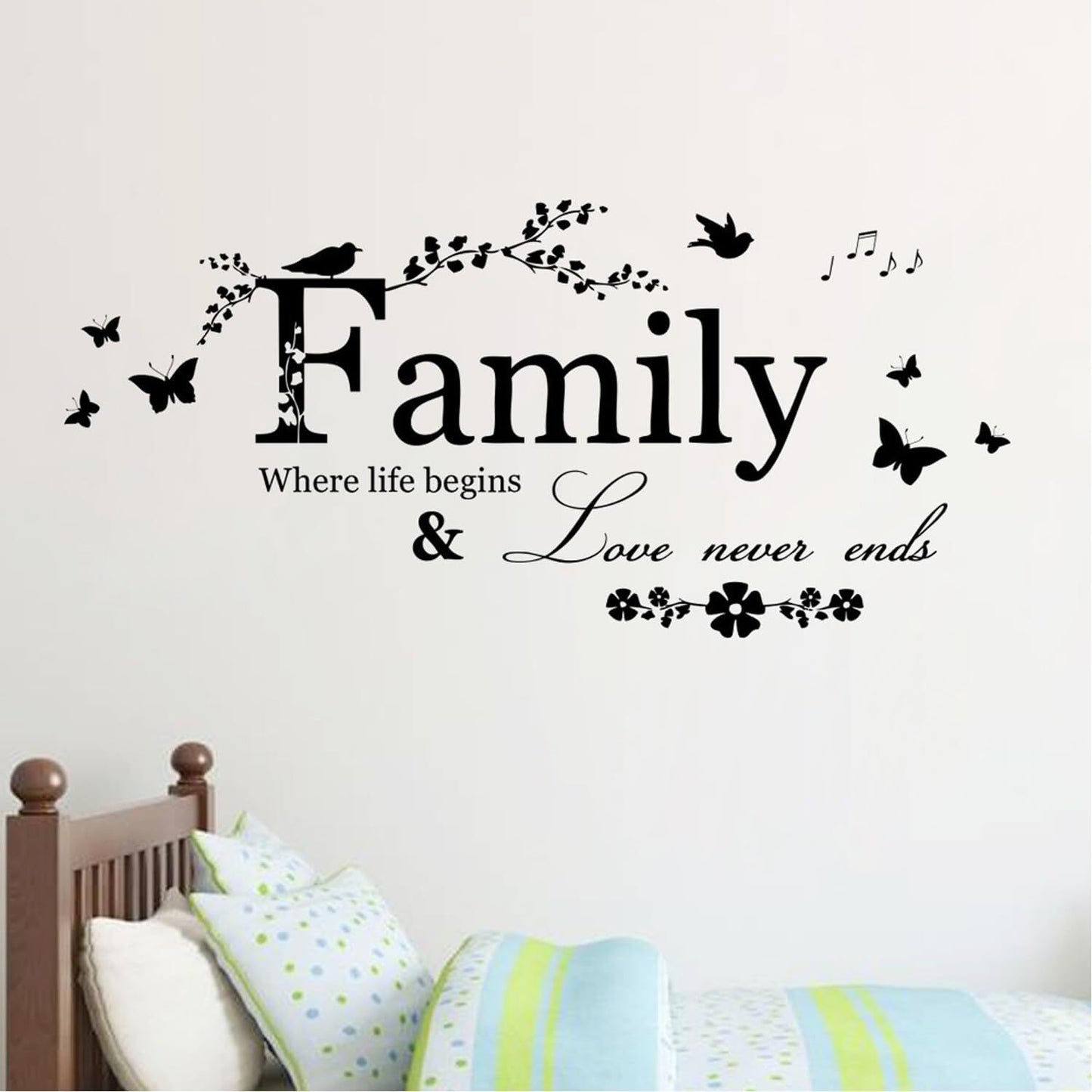 Family Wall Stickers Decoration Inspiration Quotes Vinyl Decal DIY Decor Mural Art