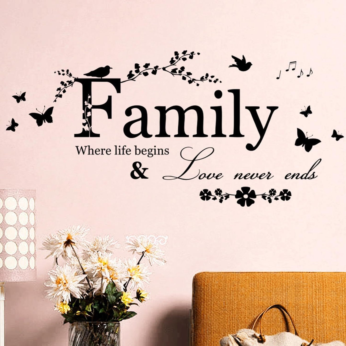 Family Wall Stickers Decoration Inspiration Quotes Vinyl Decal DIY Decor Mural Art