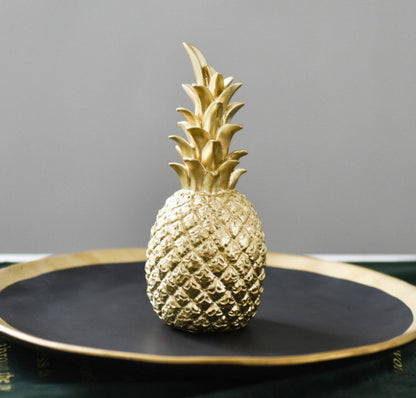 Luxury Gold Pineapple Sculpture Desktop Ornament Decor