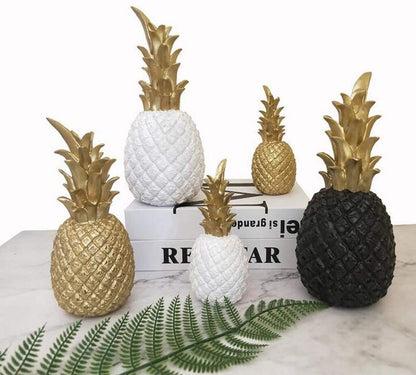 Luxury Gold Pineapple Sculpture Desktop Ornament Decor