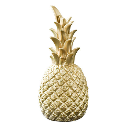 Luxury Gold Pineapple Sculpture Desktop Ornament Decor