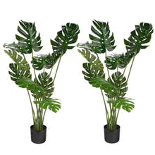 2 X 150cm Large Artificial Monstera Plant Philodendron Tree In Pot