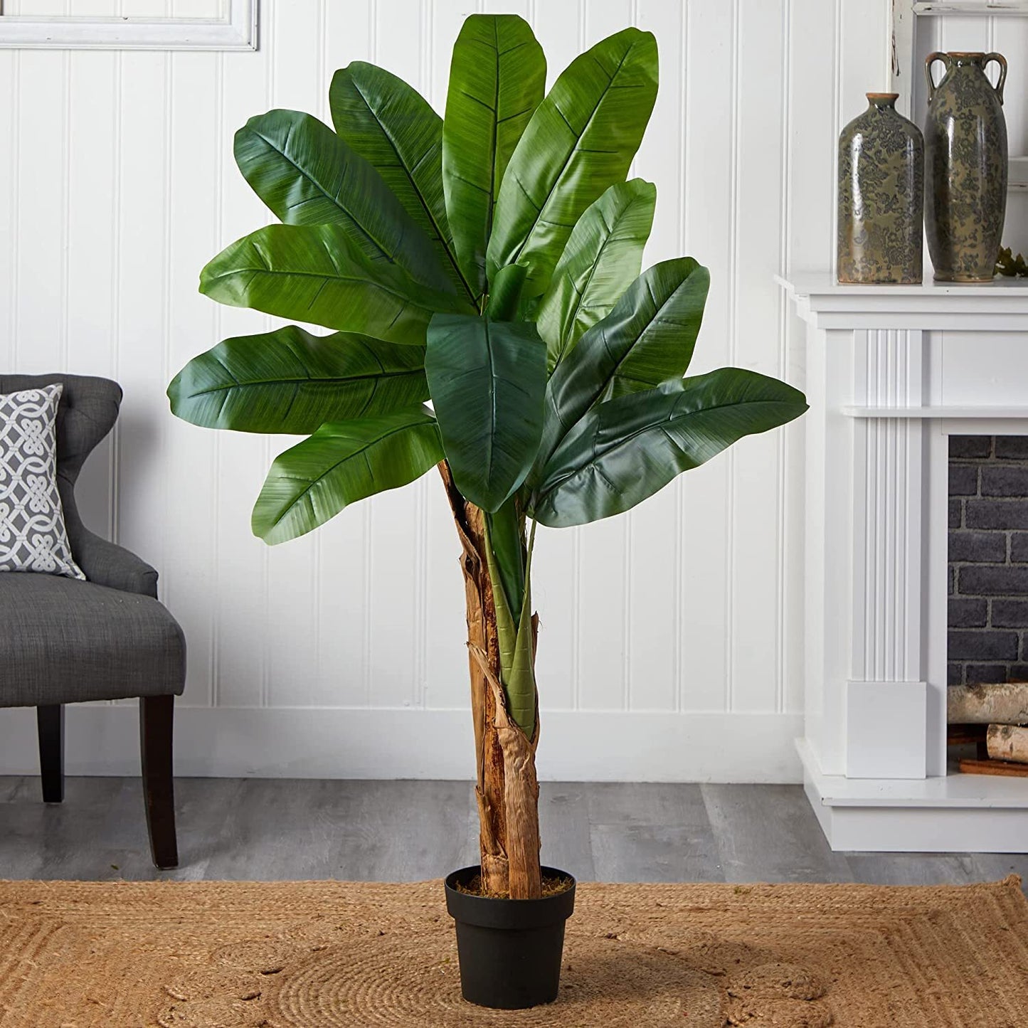 2 X 120cm Banana Tree Artificial Potted Plant In Pot