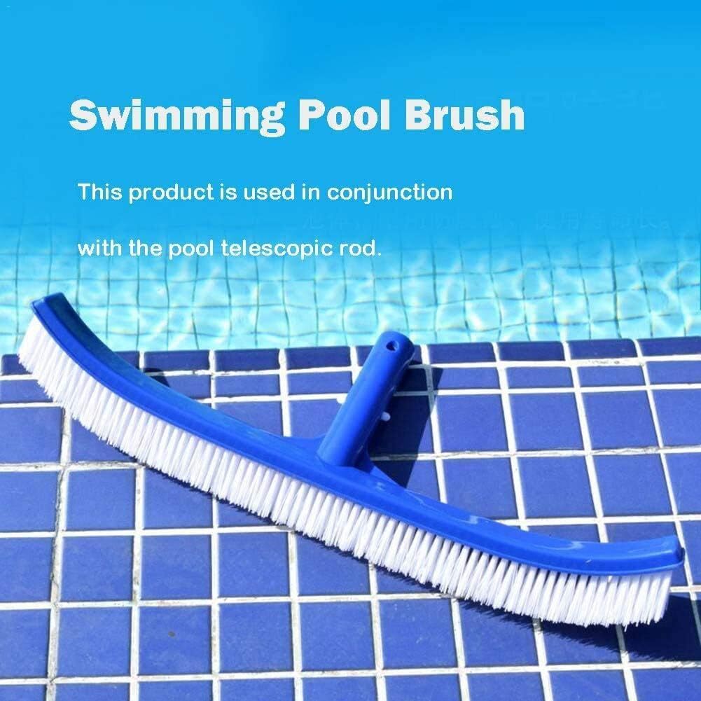 45cm Curved Pool Brush with Nylon Bristles for Cleaning Swimming Pool Walls