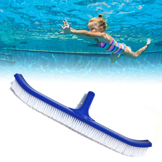 45cm Curved Pool Brush with Nylon Bristles for Cleaning Swimming Pool Walls