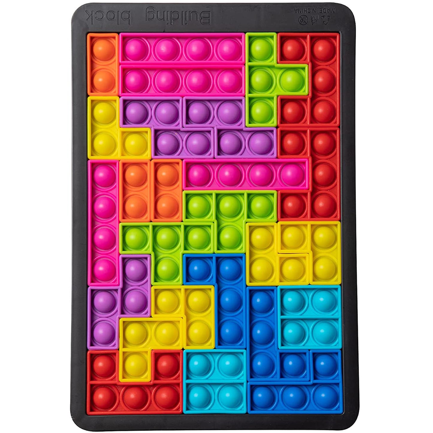 27 PCS Pop It Tetris Puzzle Board Game Building Blocks Toy Set