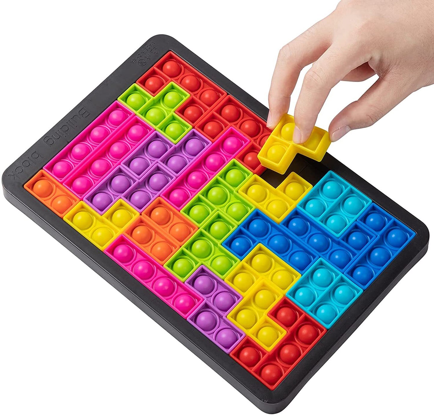 27 PCS Pop It Tetris Puzzle Board Game Building Blocks Toy Set