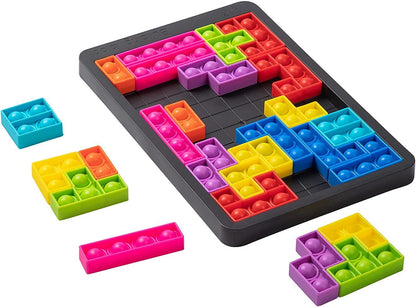 27 PCS Pop It Tetris Puzzle Board Game Building Blocks Toy Set