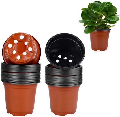 100 X Plant Flower Garden Pots Nursery Seedlings Pot Growing Container (120mm)