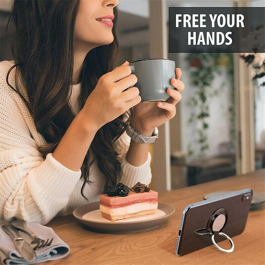 Universal Mobile Phone Stand Finger Ring Holder Magnetic Car Mount