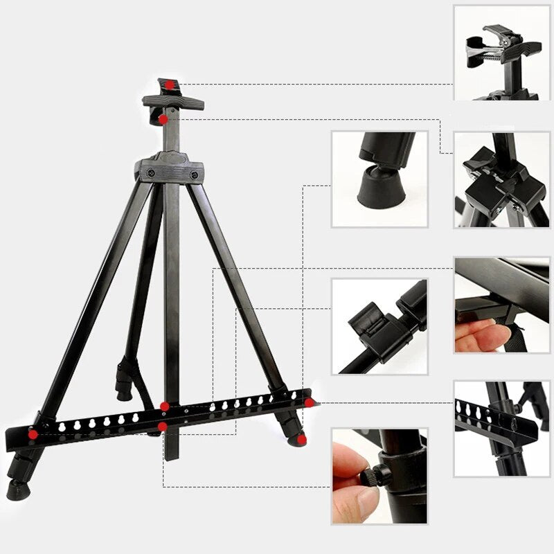 Art Painting Display Easel Portable Adjustable Metal Tripod Stand with Bag