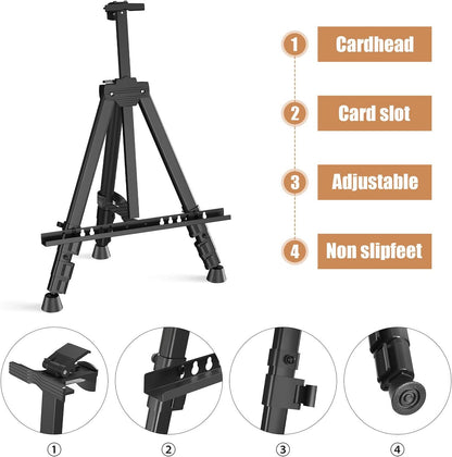 Art Painting Display Easel Portable Adjustable Metal Tripod Stand with Bag