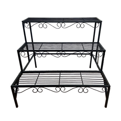 3-tier Metal Garden Plant Stand Shelf Display Rack Flower Pot Holder Storage Organizer