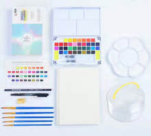 36 Watercolors Palette & 8 Paint Tools: All-in-One Painting & Drawing Supplies Kit