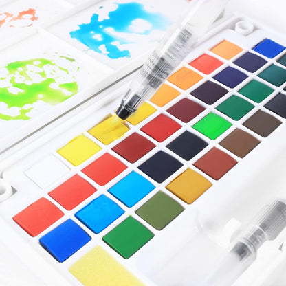 36 Watercolors Palette & 8 Paint Tools: All-in-One Painting & Drawing Supplies Kit