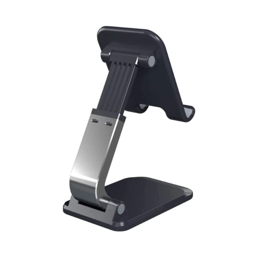 Universal Adjustable Mobile Phone Tablet iPad Desktop Metal Stand Holder (Black)