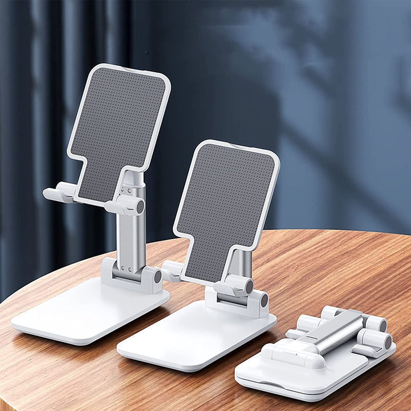 Universal Adjustable Mobile Phone Tablet iPad Desktop Metal Stand Holder (White)