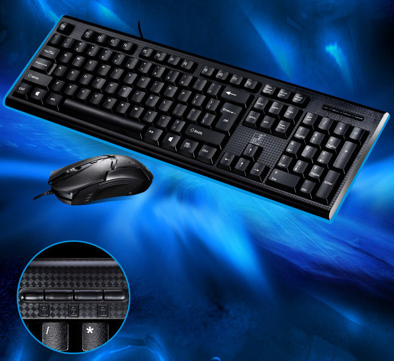 Office Professional Wired Keyboard and Mouse Combo Suit Set