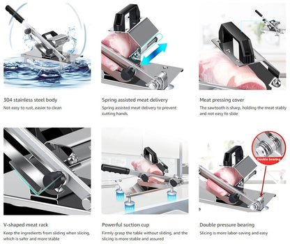 Stainless Steel Meat Cutter Beef Mutton Roll Slicer Food Slicing Machine